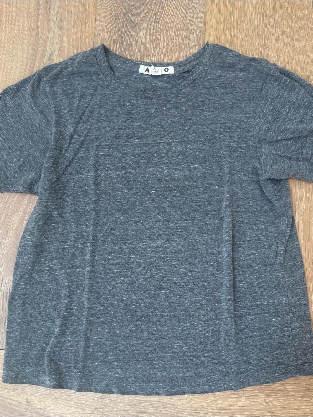 AMO Charcoal Heather Short Sleeve Lovey Tee